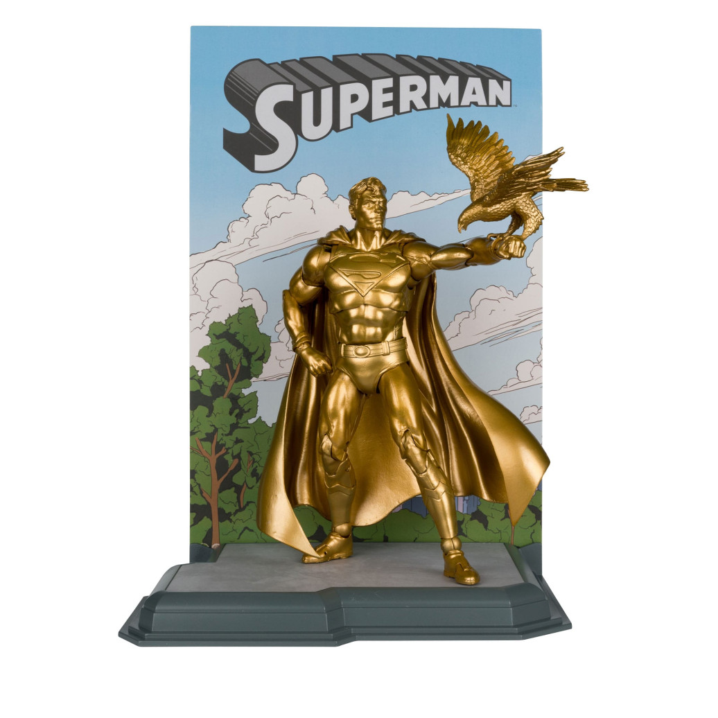 DC Multiverse Actionfigur Superman (Centennial Park Tribute Statue) Gold Label 18 cm