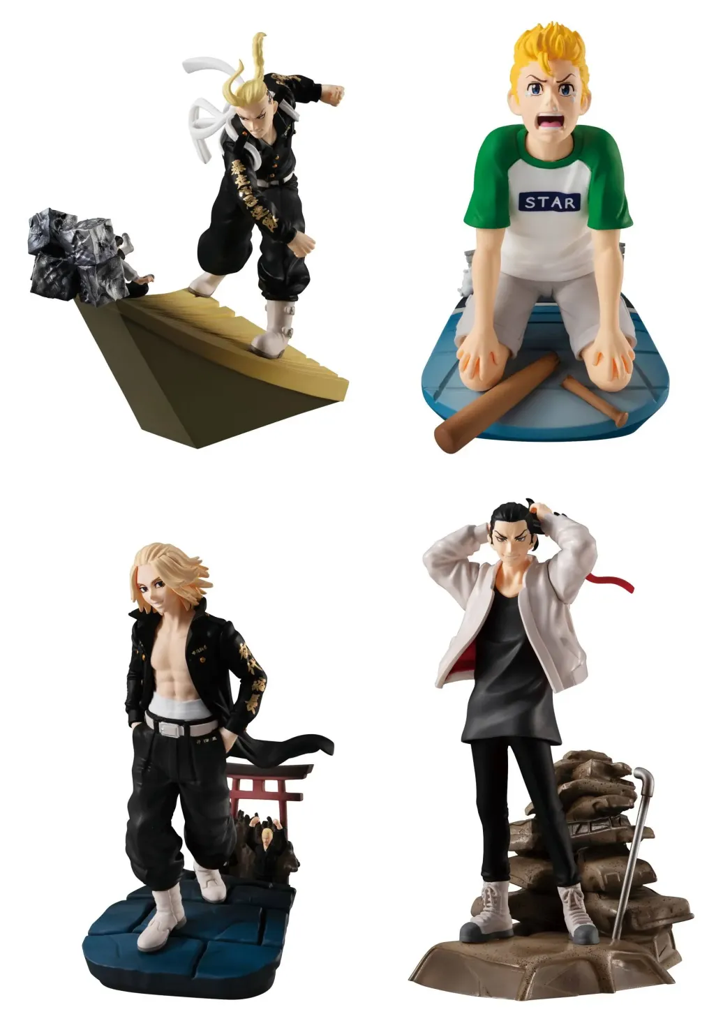 Tokyo Revengers Petitrama Series Sammelfiguren 8 cm Toman Heroic Scenes Sortiment (4)