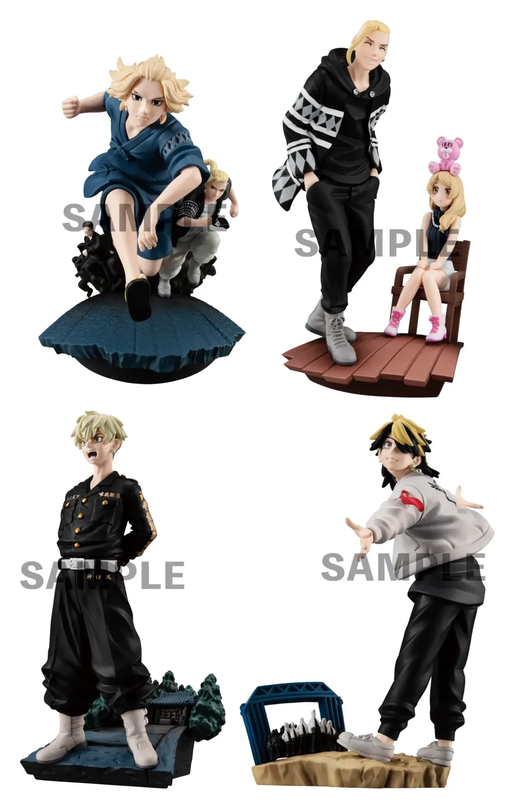 Tokyo Revengers Petitrama Series Sammelfiguren 8 cm Toman Heroic Scenes Vol. 2 Sortiment (4)