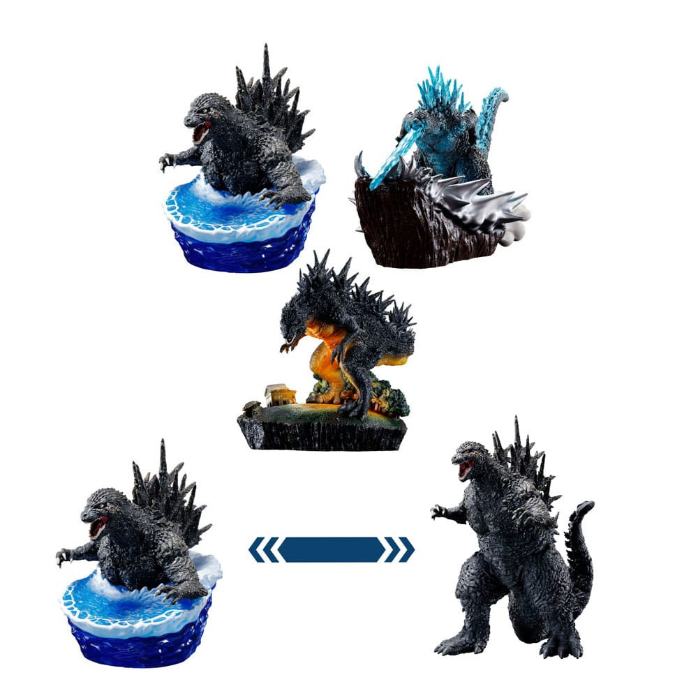 Godzilla Petitrama EX Series Petitrama EX Series Sammelfiguren 3er-Pack From Zero To Minus One Set Special Edition 9 cm