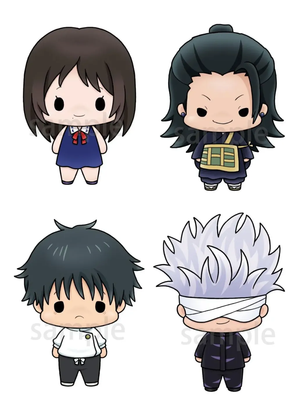 Jujutsu Kaisen 0 Chokorin Mascot Series Sammelfiguren 4er-Pack 5 cm