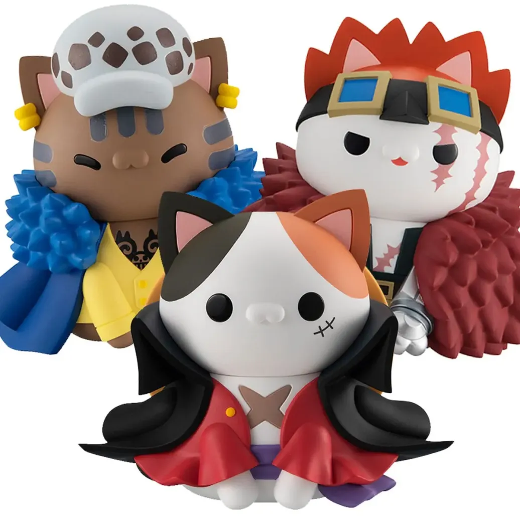 One Piece Nyanto! The Big One Piece Series Sammelfigur Monkey D. Ruffy & Trafalgar Law & Eustass Kid 10 cm