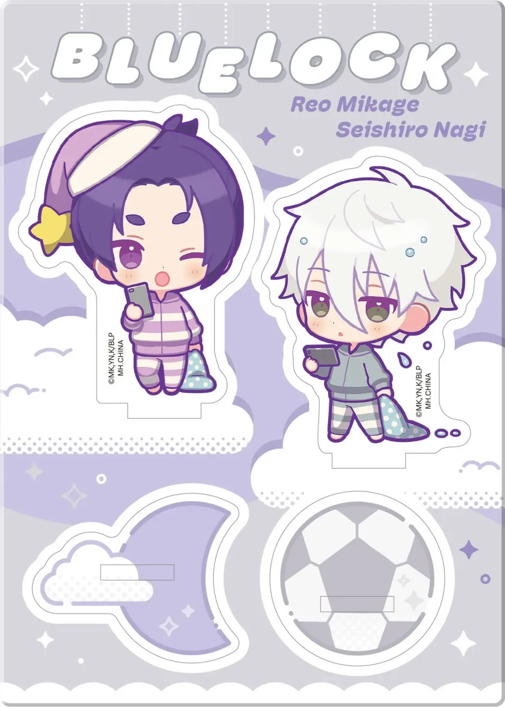 Blue Lock Acryl Stand Buddycolle Good Night Ver. 3 Seishiro Nagi & Reo Mikage 14 cm