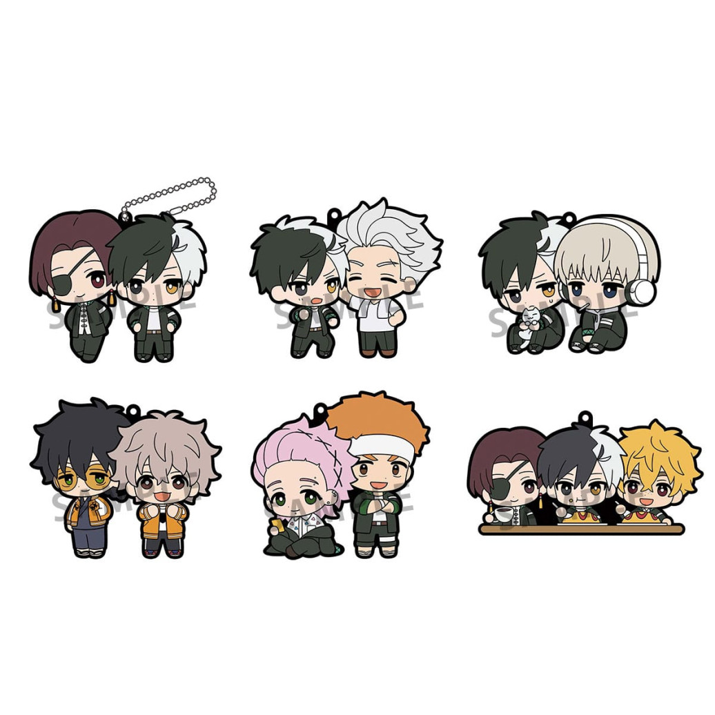 Wind Breaker Rubber Mascot Buddycolle Gummi-Anhänger 7 cm Sortiment (6)