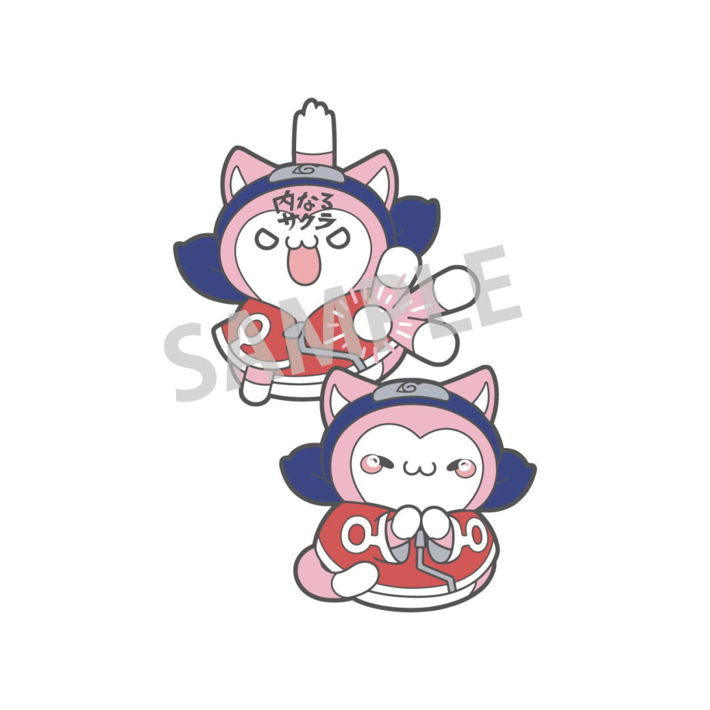 Naruto Mega Cat Project Nyaruto! Metall Ansteck-Buttons Sakura Haruno 5 cm Umkarton (48) 