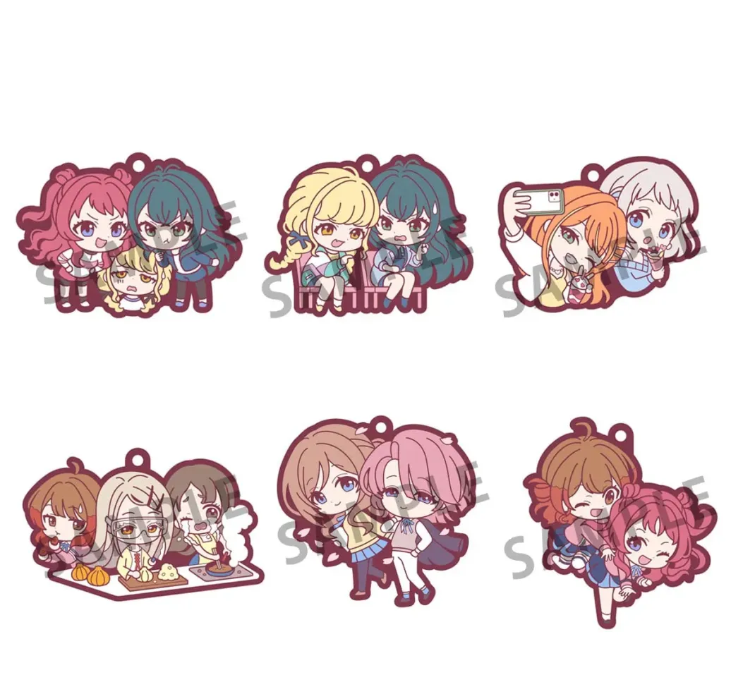 Idolmaster Rubber Mascot Buddycolle Gummi-Anhänger Gakuen 7 cm Sortiment (6) 