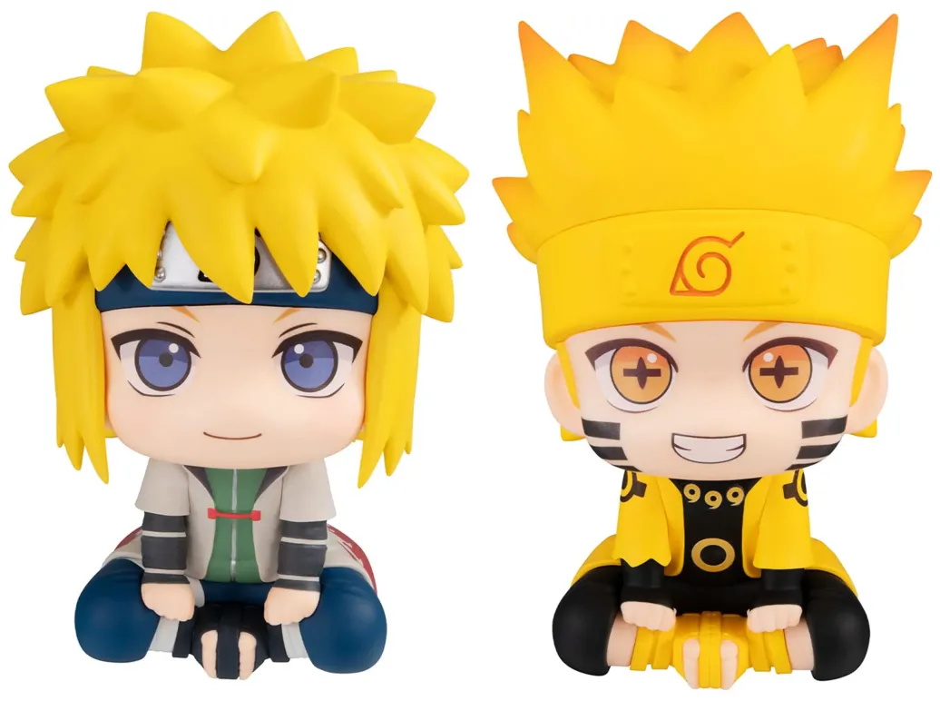 Naruto Shippuden Look Up PVC Statue Naruto Uzumaki Six Paths Sage Mode & Minato Namikaze 11 cm (with gift)