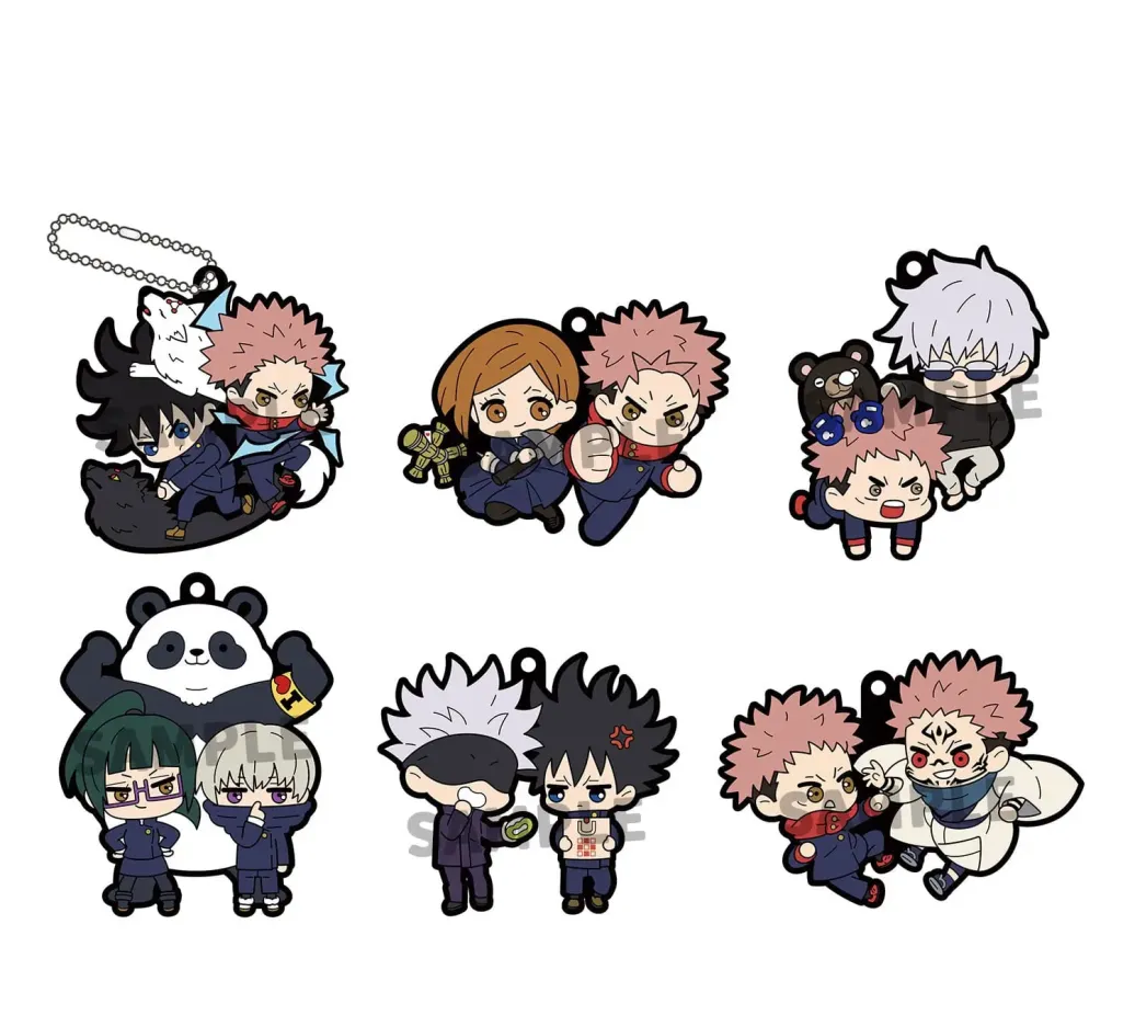 Jujutsu Kaisen Gummi-Anhänger 6 cm Sortiment Buddy Collection (6) 