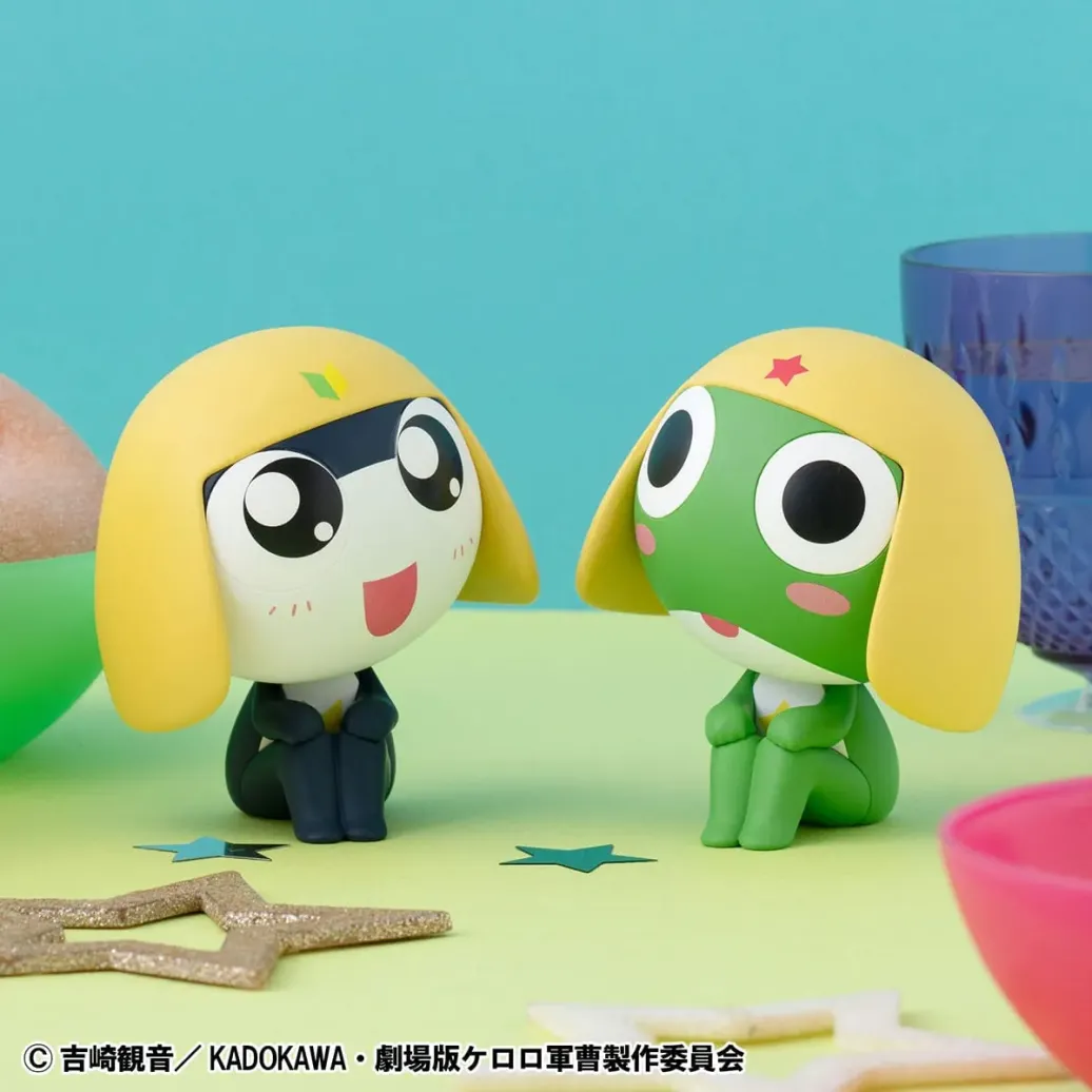 Sergeant Frog Look Up PVC Statue Keroro & Tamama Set (with gift) 11 cm 