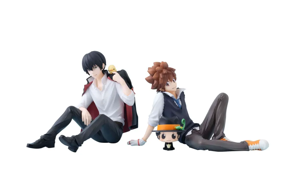 Katekyo Hitman Reborn! G.E.M. Serie PVC Statue Tsuna & Reborn & Hibari & Hibird Palm Size Set 8 cm 