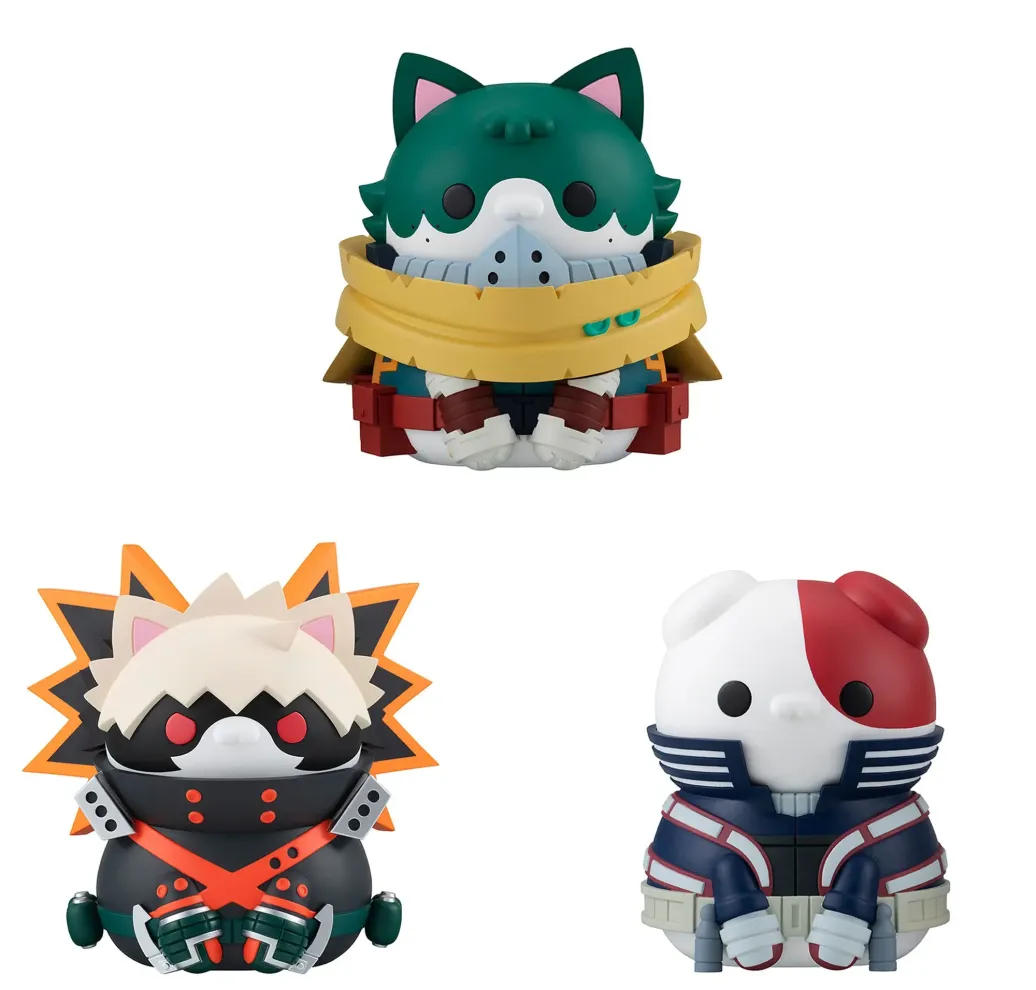 My Hero Academia Mega Cat Project Nyanto! The Big Heroaca Cats Series Sammelfiguren 3er-Pack Izuku Midoriya & Katsuki Bakugo & Shoto Todoroki 12 cm 