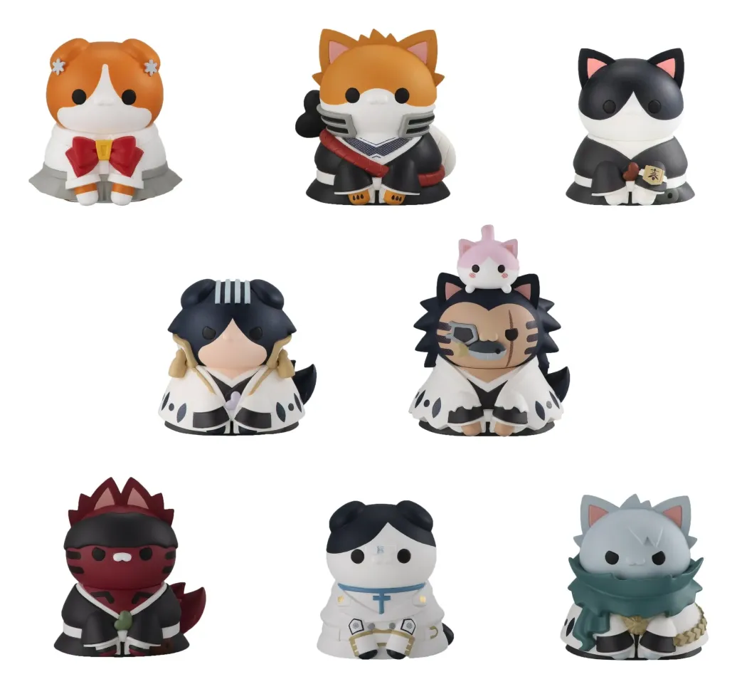 Bleach Mega Cat Project Minifiguren 3 cm Thousand-Year Blood War Bleach Nyan Blind Box Display (8) (Repeat)