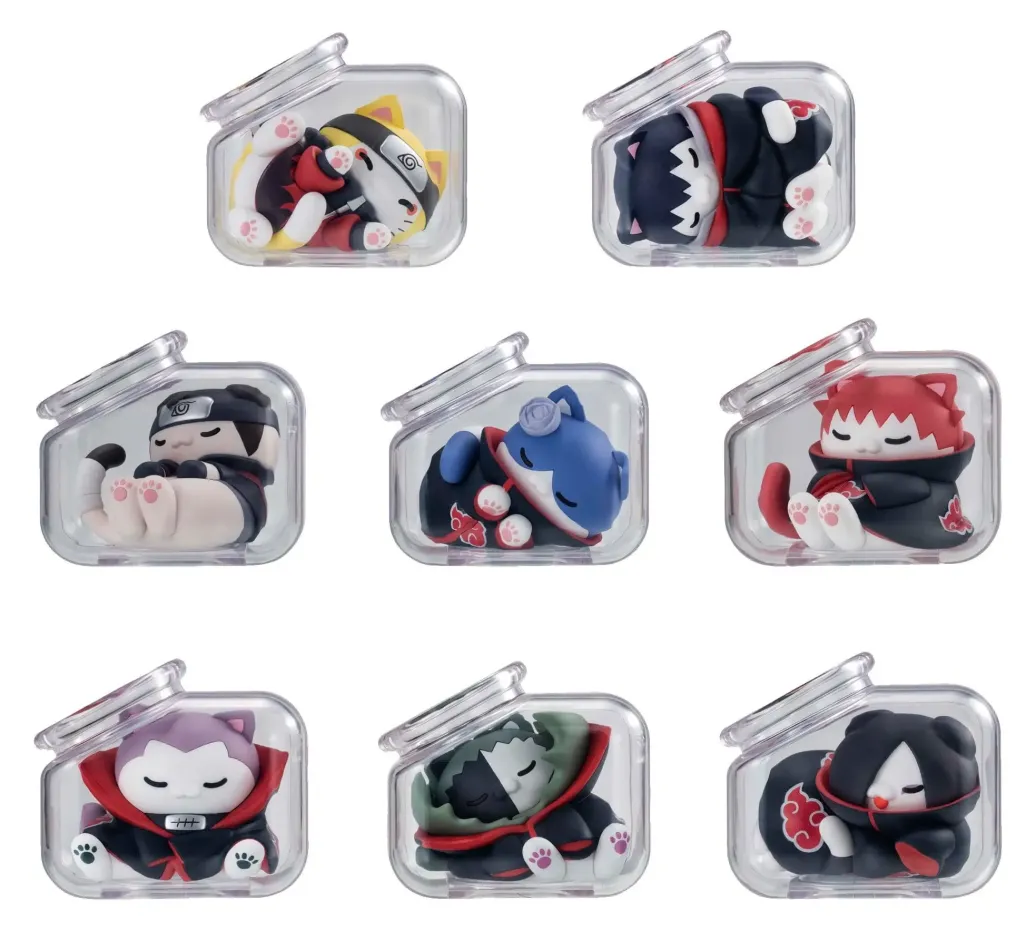 Naruto Shippuden Mega Cat Project Minifiguren Good Night Nyaruto! Gathering Akatsuki Edition Vol. 1 6 cm Blind Box Display (8)
