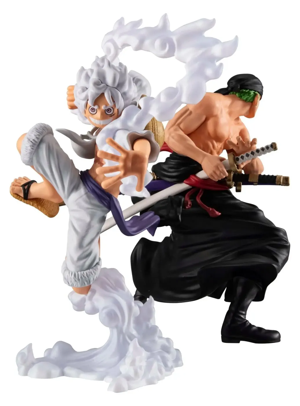 One Piece Wallstar PVC Figuren 2er-Pack Monkey D. Ruffy Gear Fifth & Roronoa Zoro (with gift) 10 cm