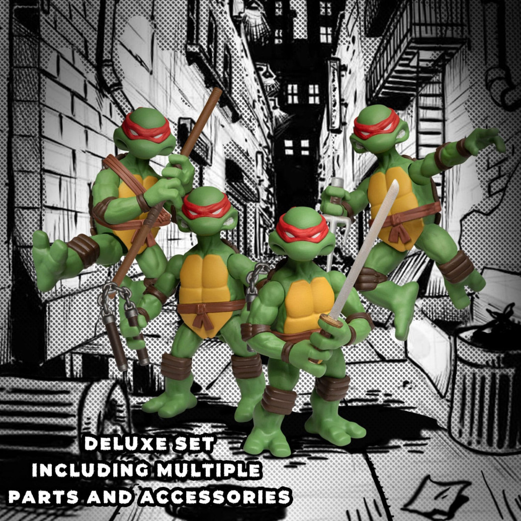Teenage Mutant Ninja Turtles Actionfiguren Teenage Mutant Ninja Turtles Deluxe Set 8 cm