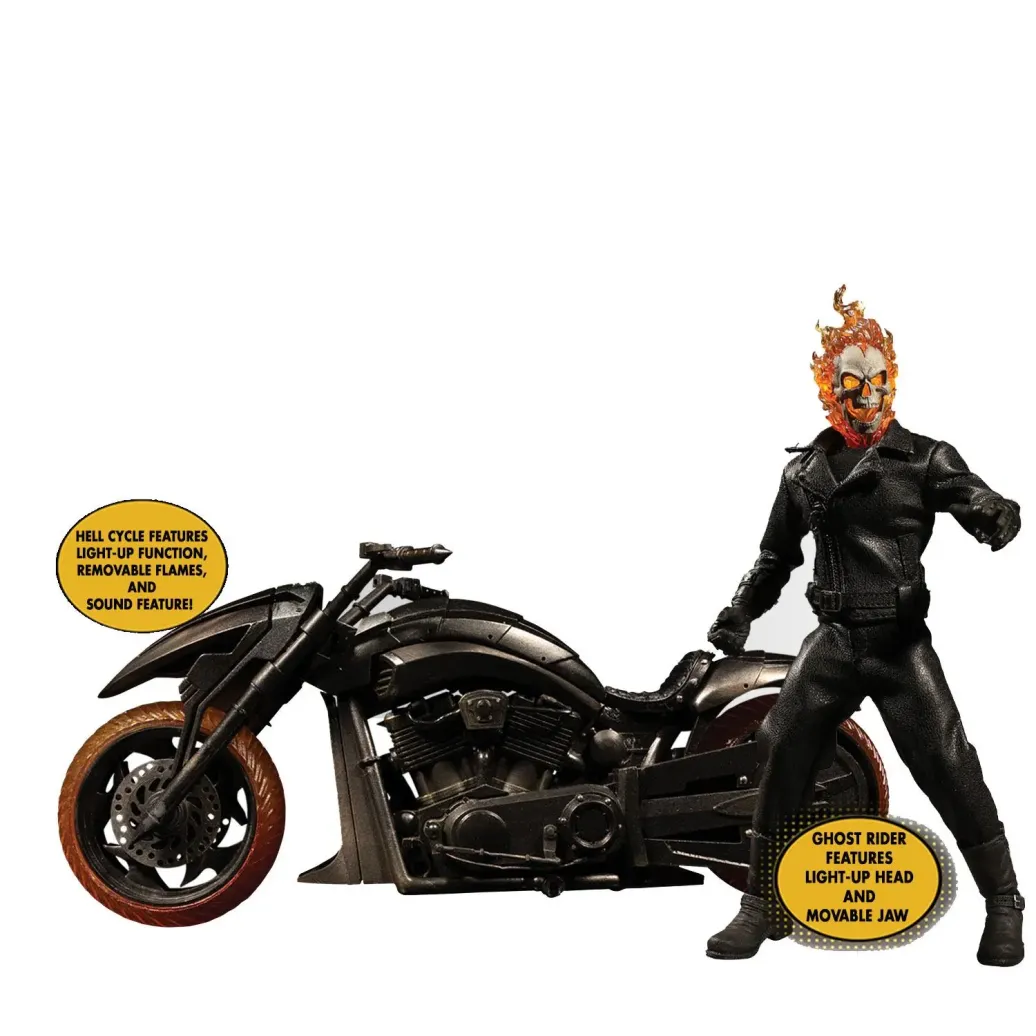 Ghost Rider & Hell Cycle One:12 Actionfigur & Fahrzeug mit Sound und Leuchtfunktion