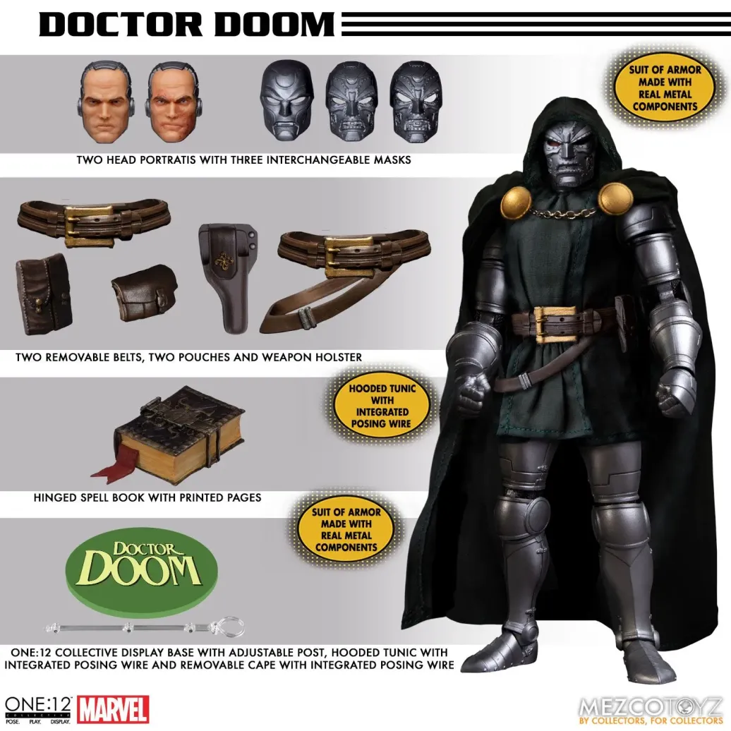 Marvel Actionfigur 1/12 Doctor Doom 17 cm
