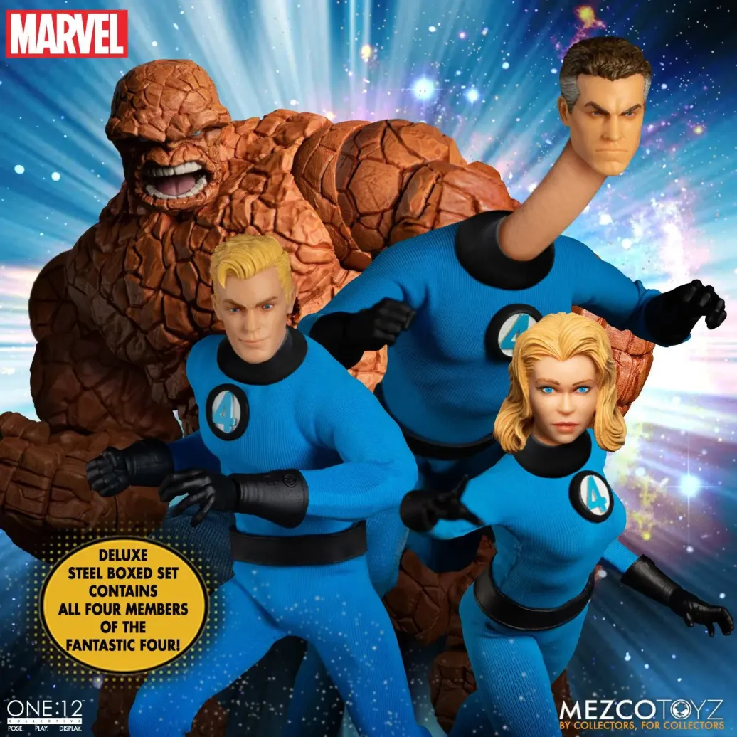 Marvel Actionfiguren 1/12 Fantastic Four Deluxe Steel Box Set 16 cm