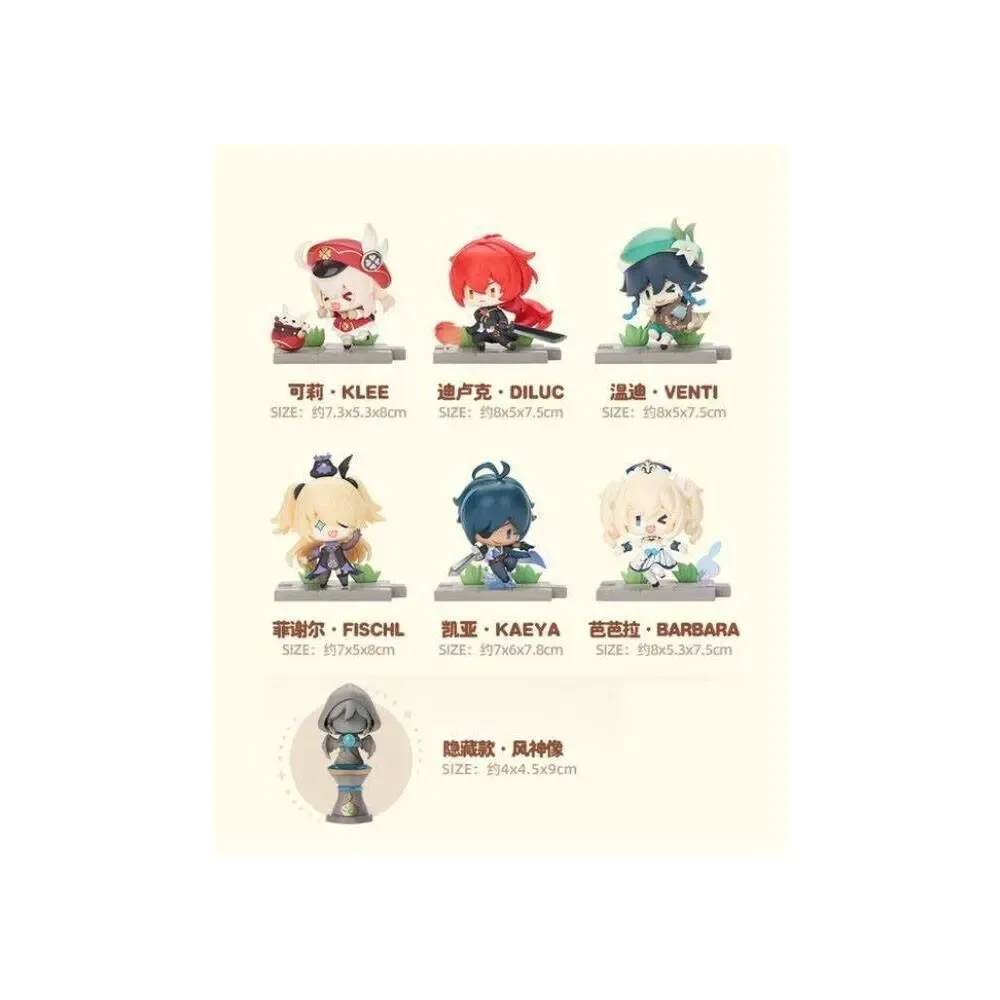 Genshin Impact Battle Scene Series Sammelfiguren 6er-Pack Mondstadt Edition 5 cm