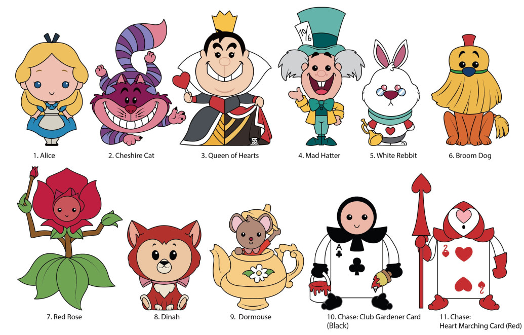 Alice In Wonderland 3D PVC-Taschenanhänger Series 2 Display (24)