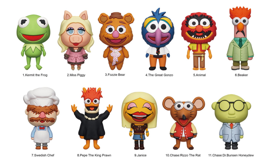 Disney 3D PVC-Taschenanhänger Die Muppets Series 48 Display (24)