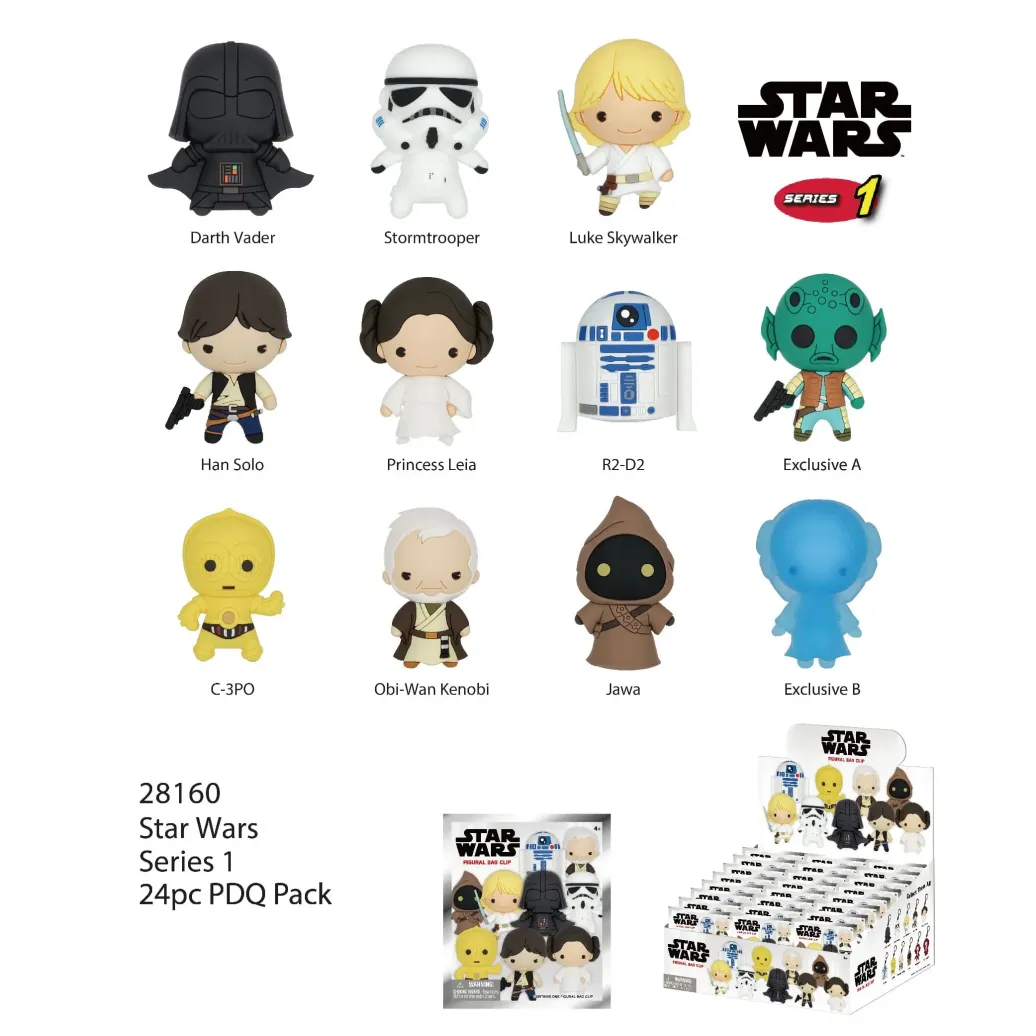 Star Wars PVC-Taschenanhänger Series 1 Display (24)
