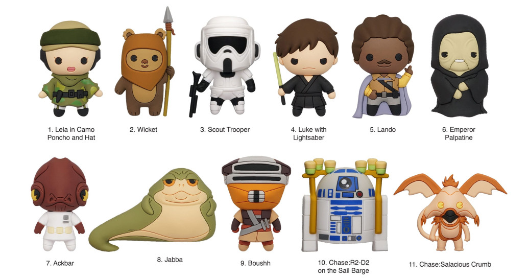 Star Wars Return of The Jedi 3D PVC-Taschenanhänger Series 1 Display (24)