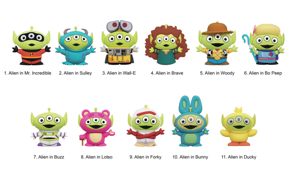 Toy Story 3D PVC-Taschenanhänger Alien Remix Series 1 Display (24)