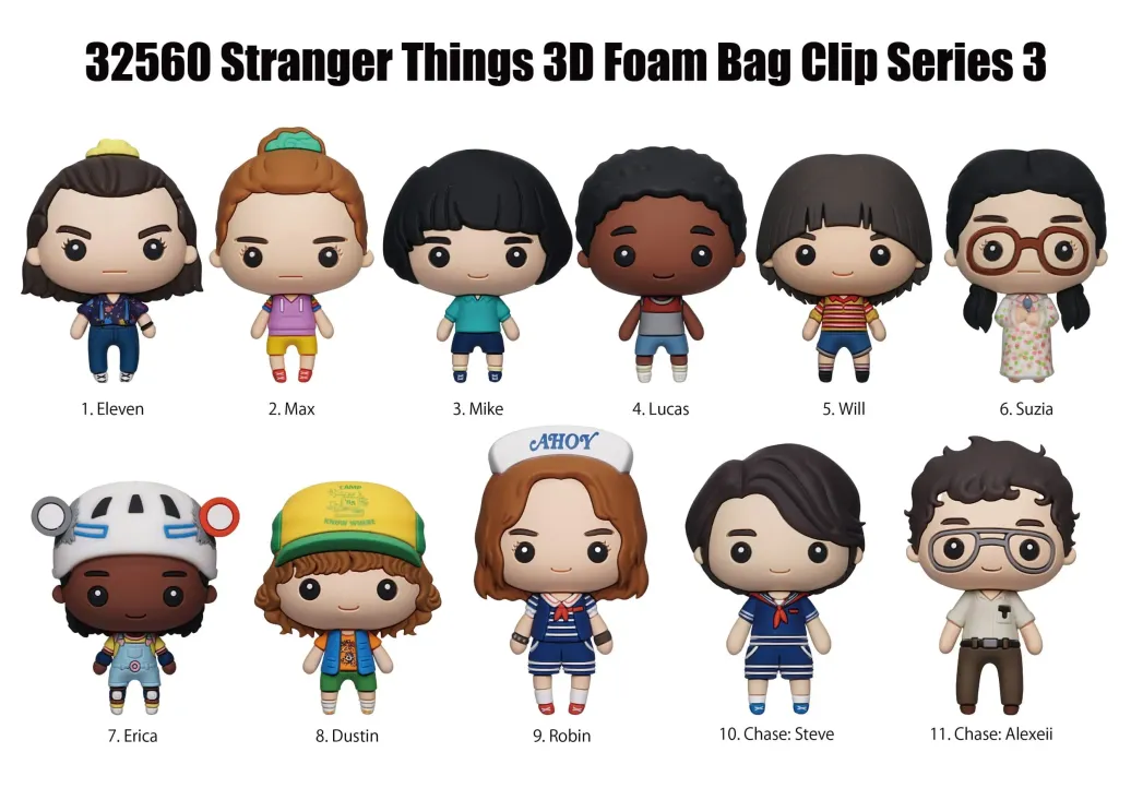 Stranger Things 3D PVC-Taschenanhänger Series 3 Display (24) 