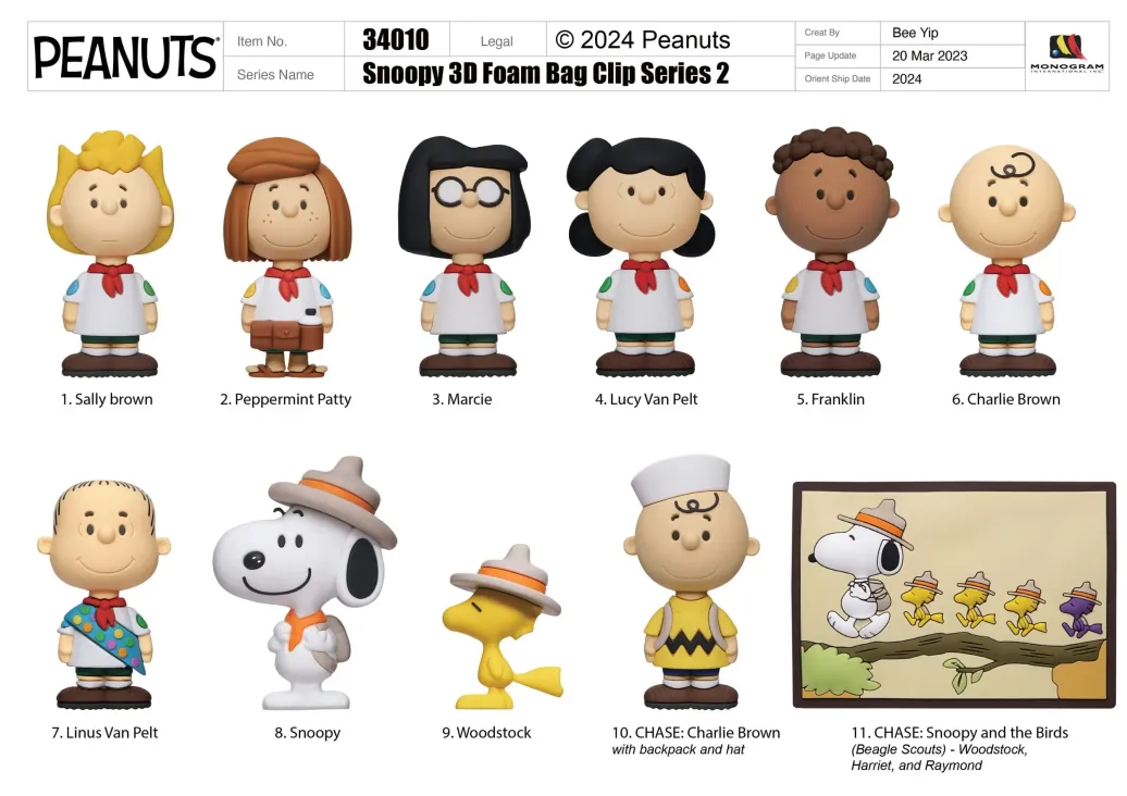 Die Peanuts 3D PVC-Taschenanhänger Snoopy Series 2 Display (24) 