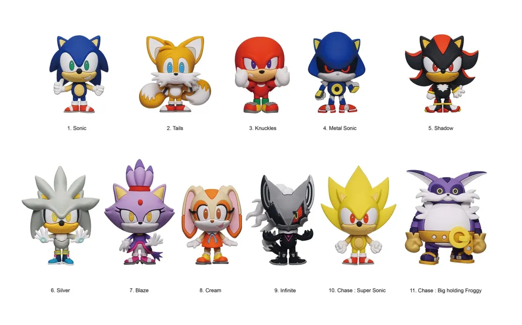 Sonic - The Hedgehog 3D PVC-Taschenanhänger Ultimate Princess Series 2 Display (24)