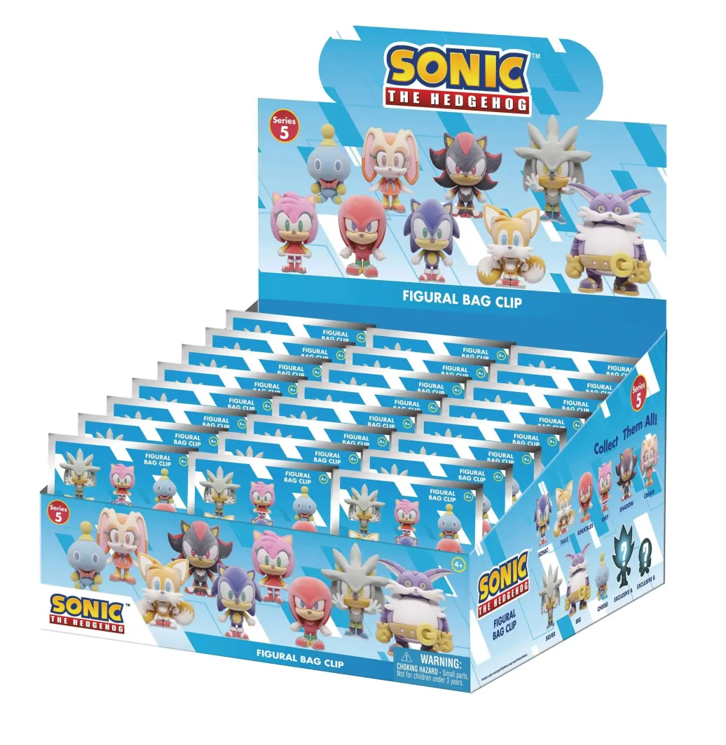 Sonic the Hedgehog PVC-Taschenanhänger Flocking Series 5 Display (24)
