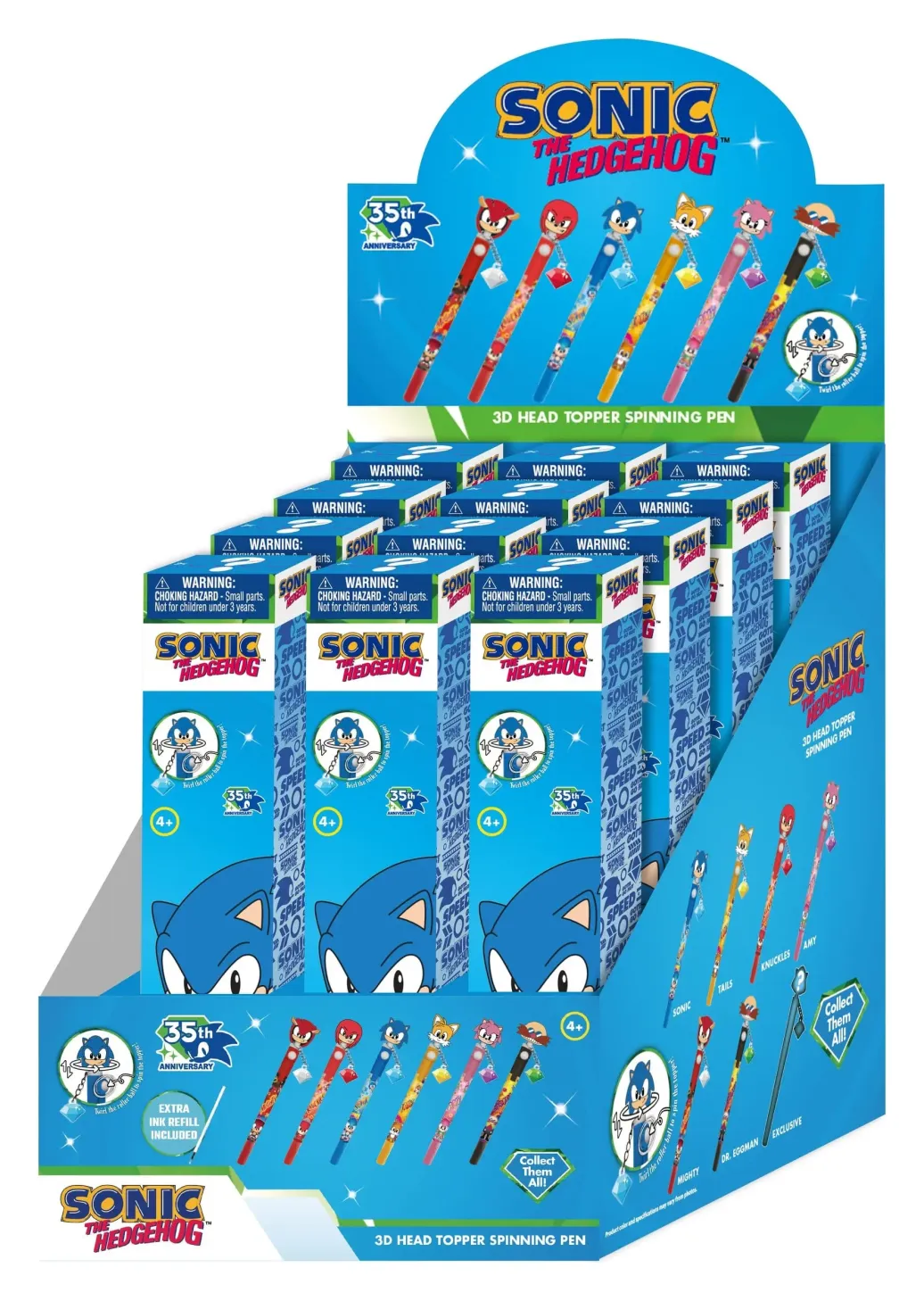 Sonic 3D Head Topper Drehkugelschreiber Display (12)