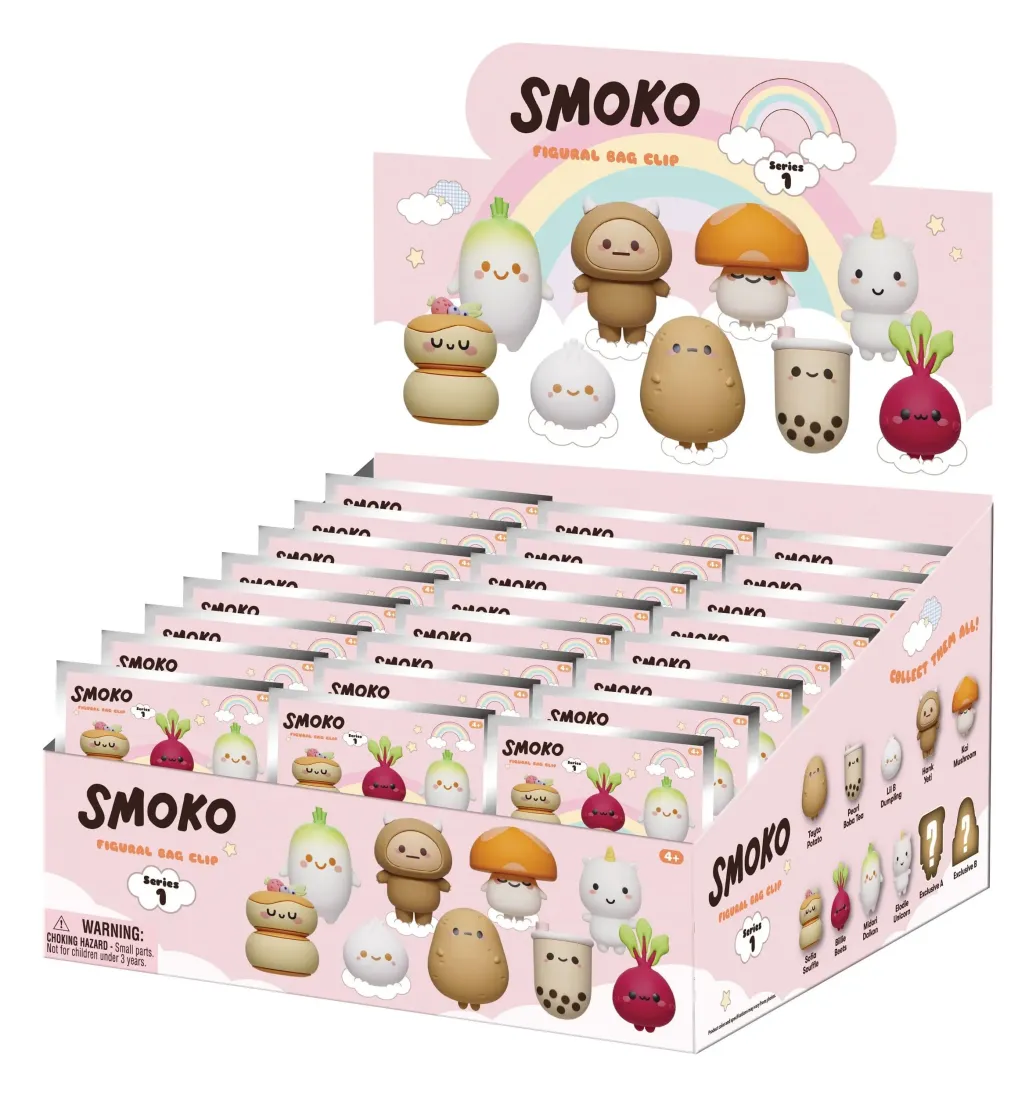 Smoko 3D PVC-Taschenanhänger Serie 1 Display (24)