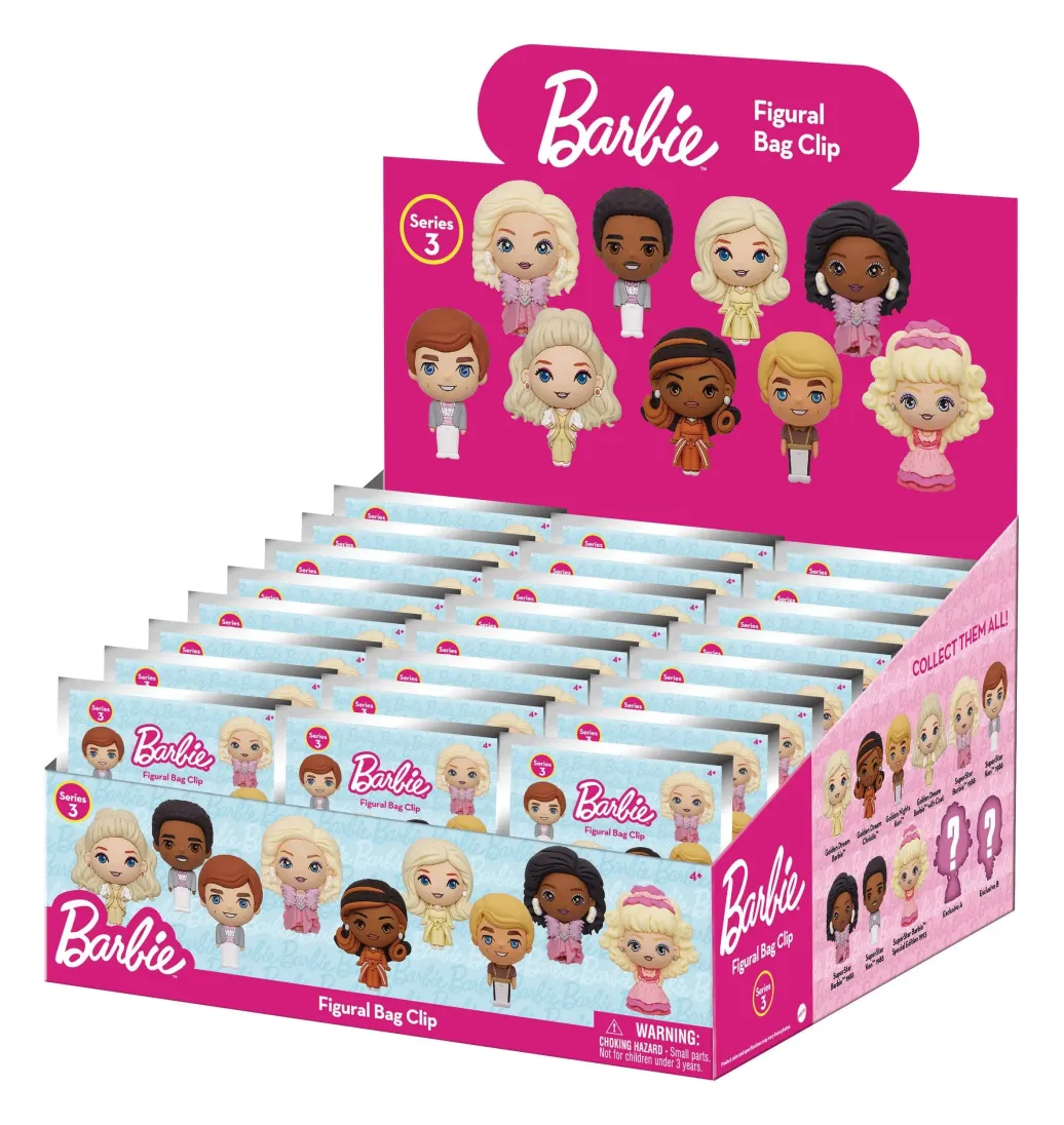 Barbie 3D PVC-Taschenanhänger Serie 3 Display (24)