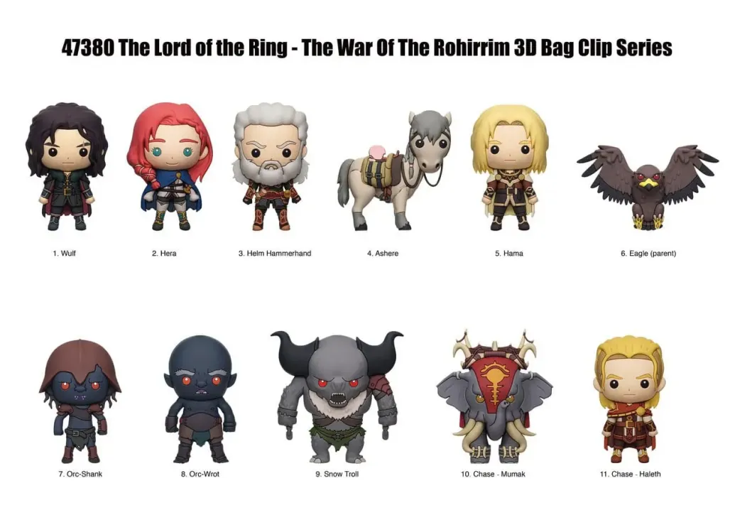 Herr der Ringe: Die Schlacht der Rohirrim 3D PVC-Taschenanhänger Display (24)