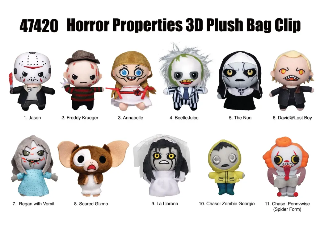 Horror Plüsch-Taschenanhänger Display (24)