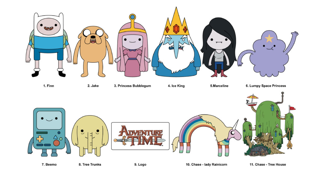 Adventure Time 3D PVC-Taschenanhänger Series 1 Display (24)