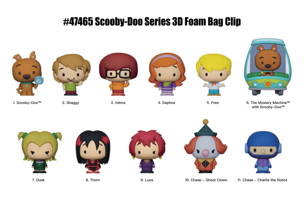 Scooby-Doo 3D PVC-Taschenanhänger Series 2 Display (24)
