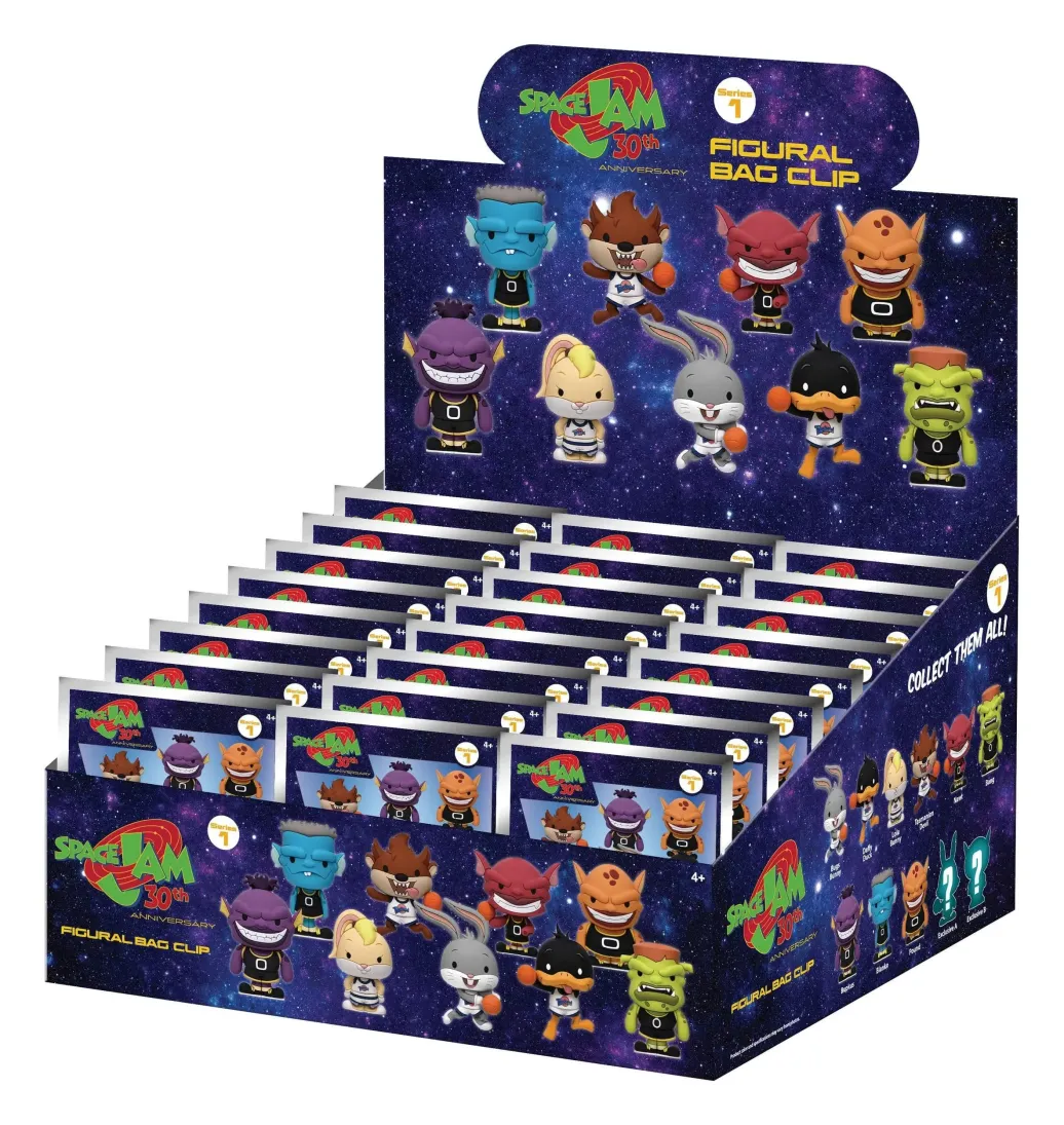 Space Jam 30th Anniversary 3D PVC-Taschenanhänger Serie 1 Blind Bag Display (24)
