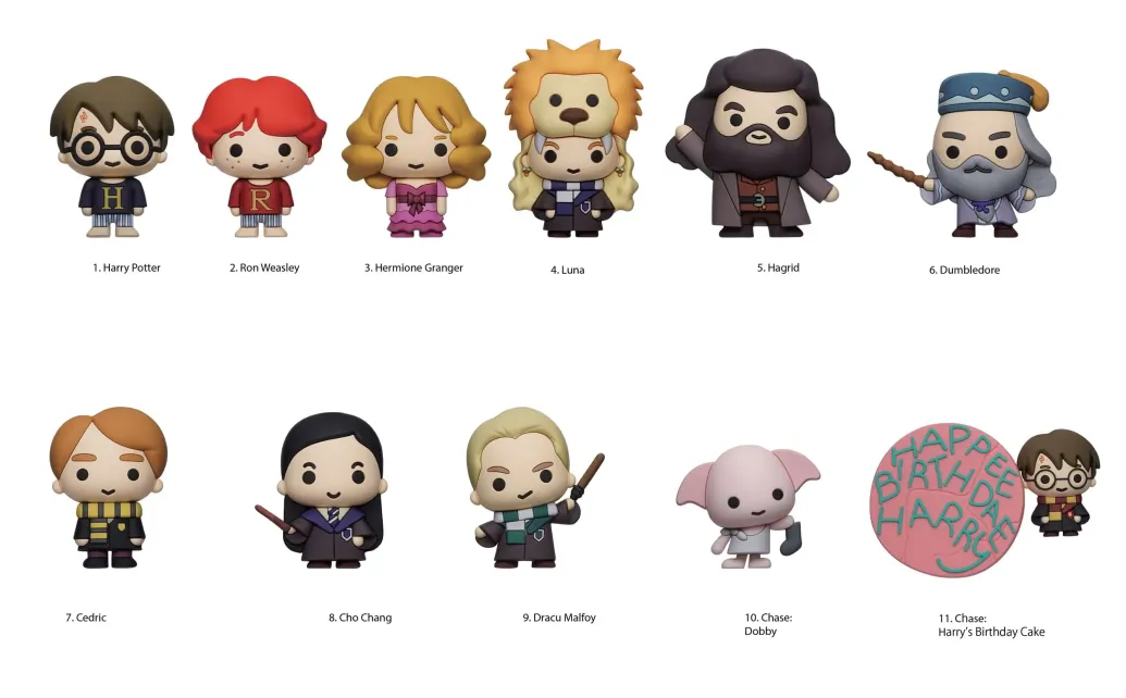 Harry Potter 3D PVC-Taschenanhänger Series 12 Display (24)