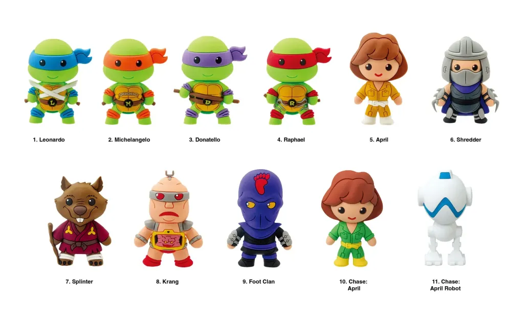 Teenage Mutant Ninja Turtles 3D PVC-Taschenanhänger Series 1 Display (24)