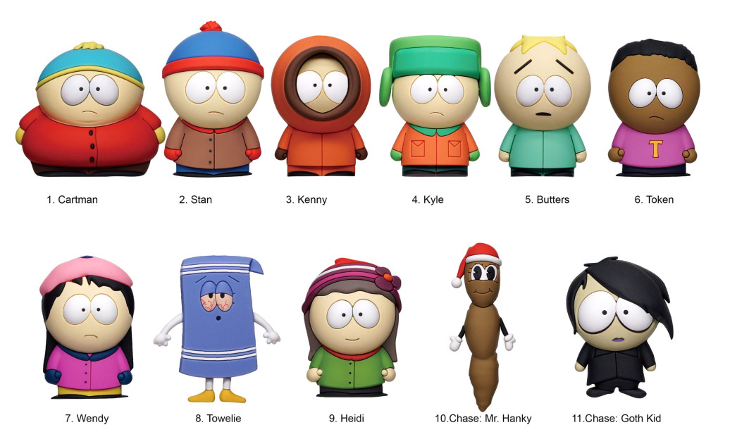 South Park 3D PVC-Taschenanhänger Series 1 Display (24)