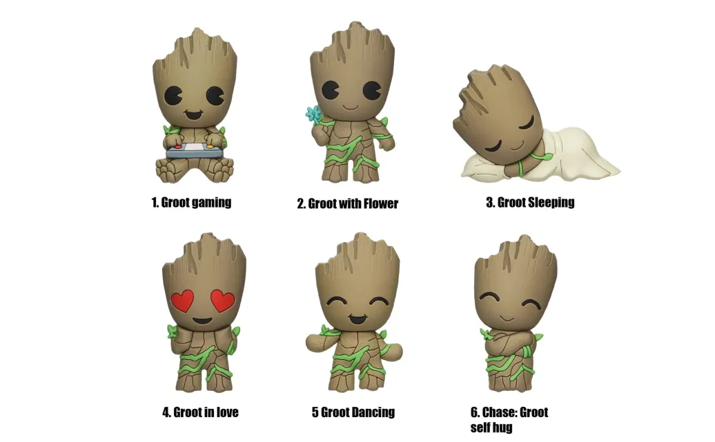 Guardian of the Galaxy 3D Magnete Groot Series 2 Display (12) 