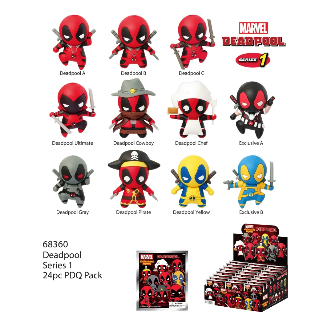Deadpool PVC-Taschenanhänger Serie 1 Display (24)