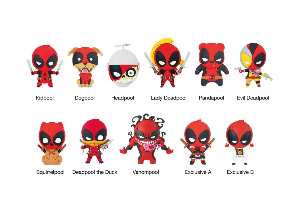 Marvel PVC-Taschenanhänger Deadpool Serie 3 Display (24)