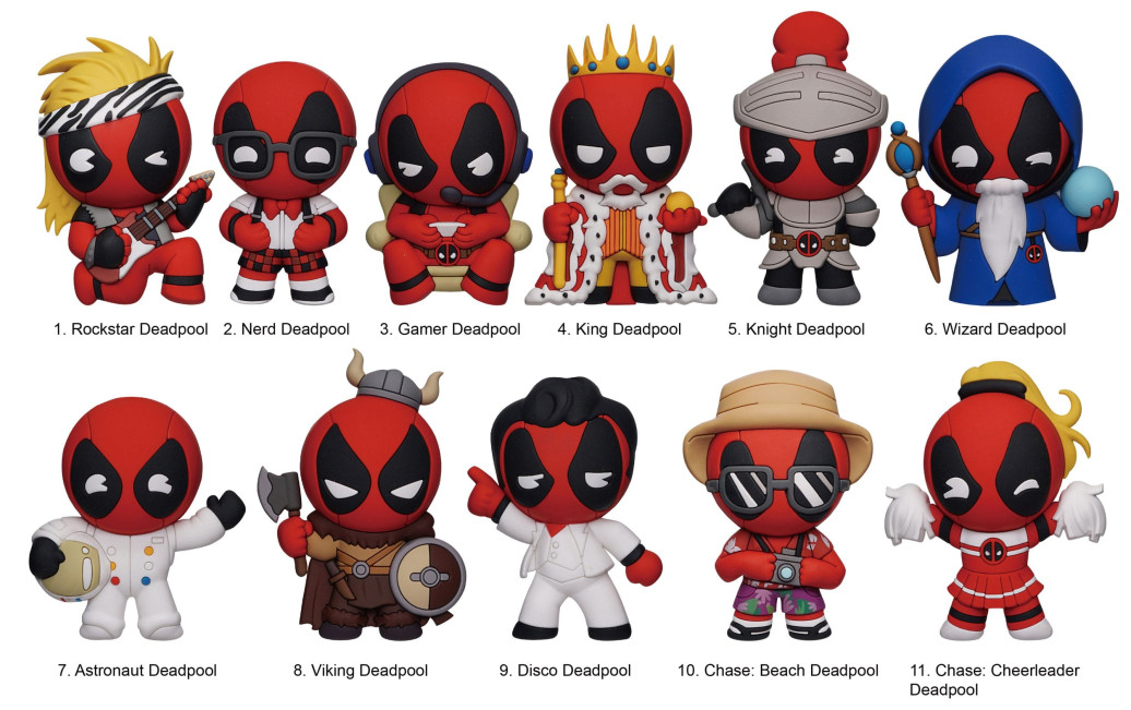 Marvel PVC-Taschenanhänger Deadpool Series 6 Display (24)