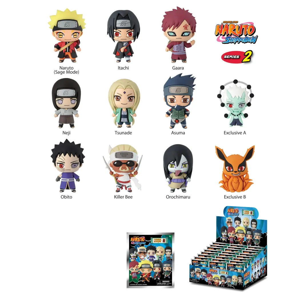 Naruto Shippuden PVC-Taschenanhänger Series 2 Display (24)