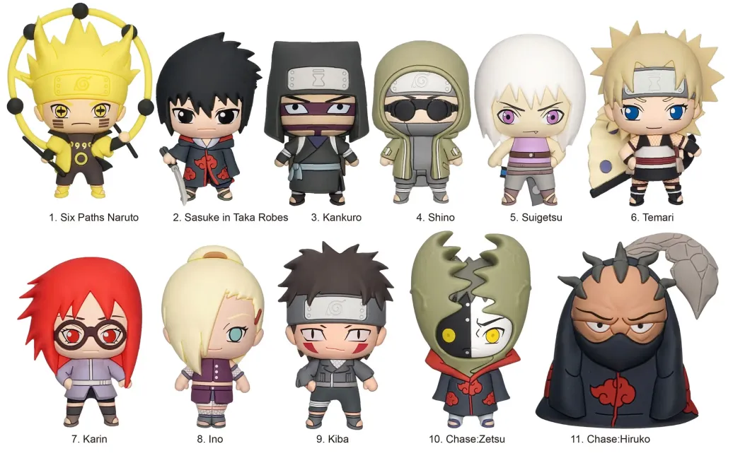Naruto Shippuden 3D PVC-Taschenanhänger Series 4 Display (24)