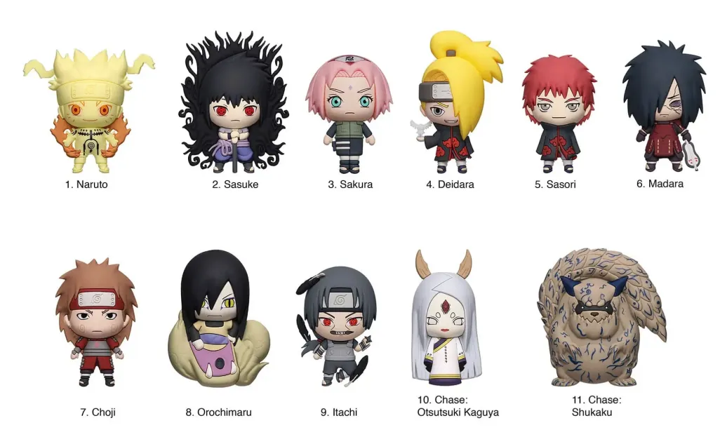Naruto 3D PVC-Taschenanhänger Series 6 Display (24)